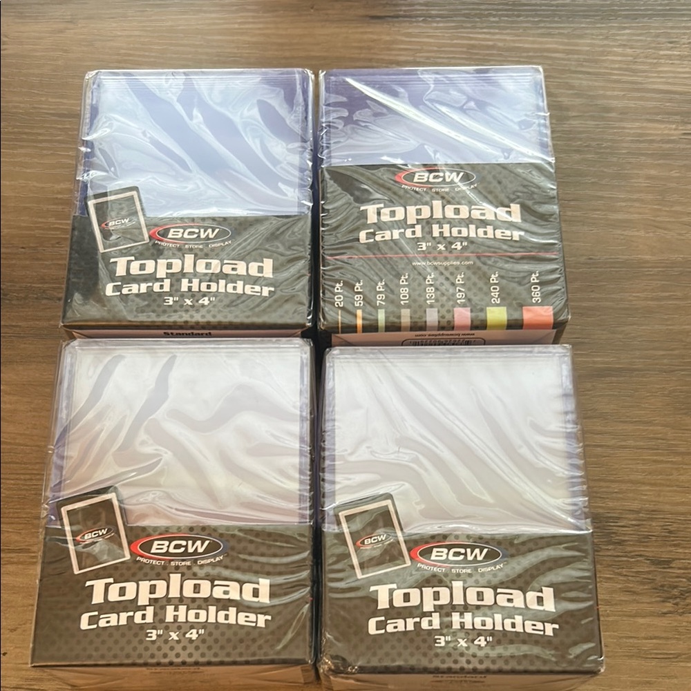 BCW Topload Card Holder 3x4 total of 100 pack of 4